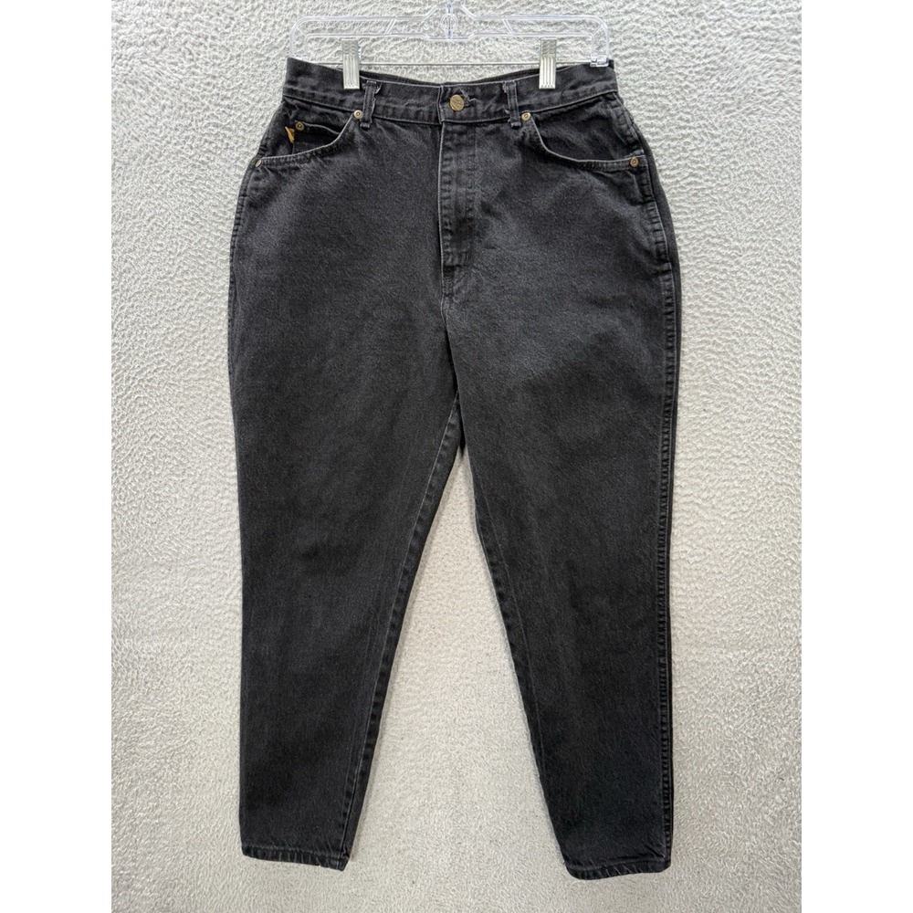 Vintage Chic Jeans Womens‎ 15 Black Denim High Rise Tapered Made In USA 90s Y2K